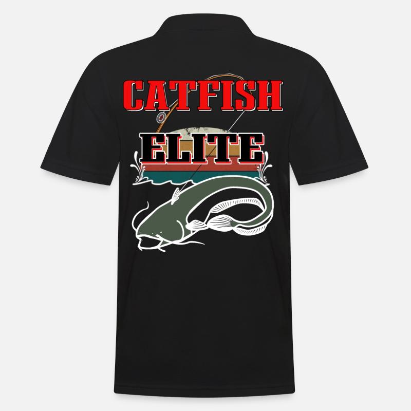 Catfish Elite - Männer Poloshirt - Schwarz