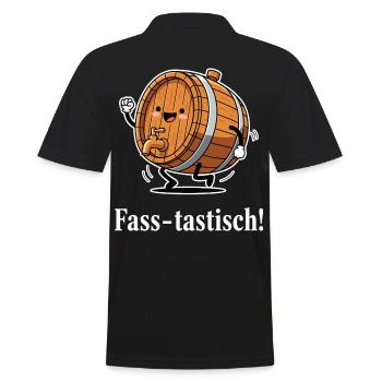Fass-tastisch ! - Männer Poloshirt - Schwarz - Hinten - Kai (181cm)