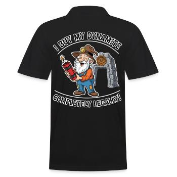 Dynamit-Miner ! - Männer Poloshirt - Schwarz - Hinten - Kai (181cm)