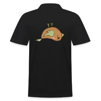 dead bird bird dying - Men's Polo Shirt - black - Back - Kai (181cm)