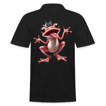 Princesse grenouille rose folle avec couronne - Polo Homme - noir - Dos - Kai (181cm)