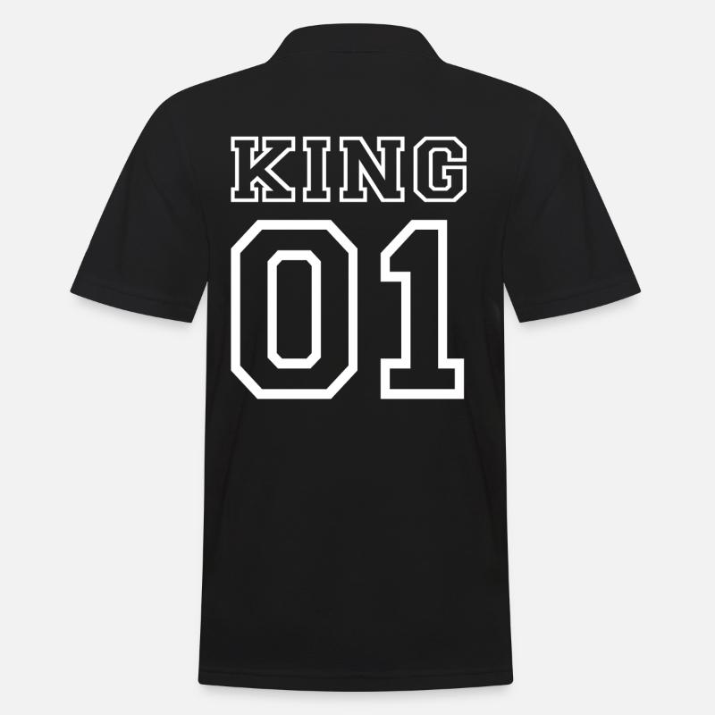 König 01 - Männer Poloshirt - Schwarz