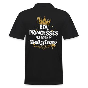 de vraies princesses naissent en belgique - Polo Homme - noir - Dos - Kai (181cm)