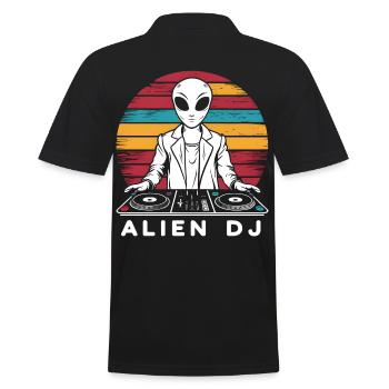 Alien DJ Vintage Coucher de soleil - Polo Homme - noir - Dos - Kai (181cm)