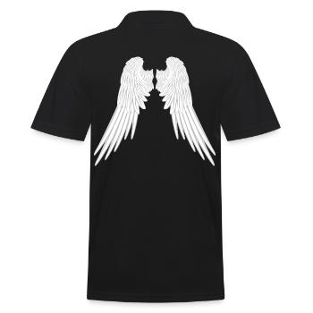 Angel Wings Angel Wings Guardian Angel Angel Wings - Men's Polo Shirt - black - Back - Kai (181cm)