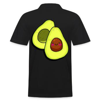 Avocados Advokado Avokado Lustig witzig Vegi Vegan - Männer Poloshirt - Schwarz - Hinten - Kai (181cm)