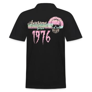 Génial depuis 1976 Retro Skull - Polo Homme - noir - Dos - Kai (181cm)