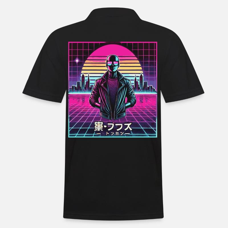 Cyber 01 - Männer Poloshirt - Schwarz