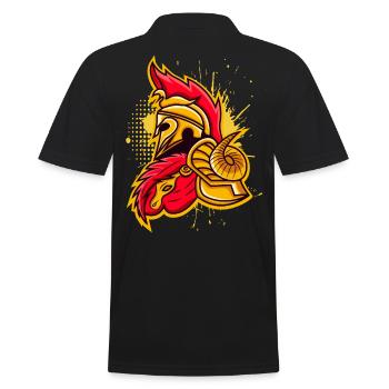 Spartaner Krieger aus Sparta Design - Männer Poloshirt - Schwarz - Hinten - Kai (181cm)