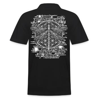 Libellule occulte Leonardo Da Vinci livre dessin - Polo Homme - noir - Dos - Kai (181cm)