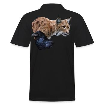 Lynx et corbeau - Polo Homme - noir - Dos - Kai (181cm)