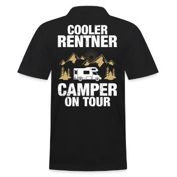 Cooler Rentner Wohnmobil Rente Camper Opa Geschenk - Männer Poloshirt - Schwarz - Hinten - Kai (181cm)