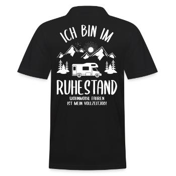 Wohnmobil Wohnwagen Camping Rentner Rente Geschenk - Männer Poloshirt - Schwarz - Hinten - Kai (181cm)