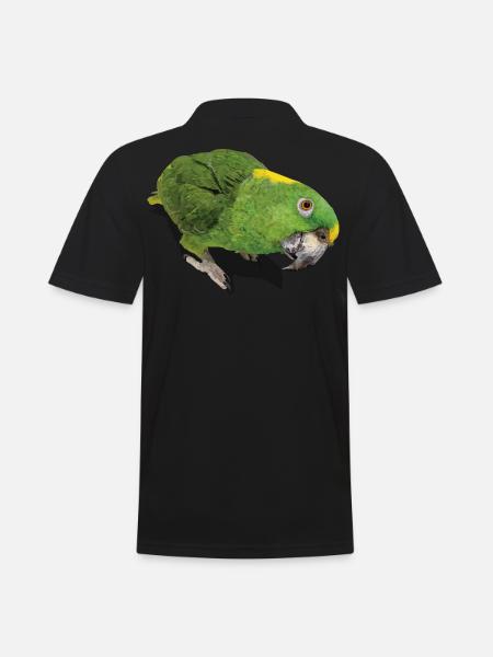 Der Gelbnackenpapagei - Männer Poloshirt - Schwarz