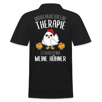 Huhn Hühner Bauernhof Bauer Landwirt Geschenk - Männer Poloshirt - Schwarz - Hinten - Kai (181cm)