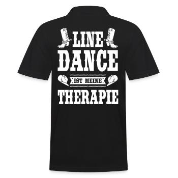 Line Dance Linedance Country Linedancer Geschenk - Männer Poloshirt - Schwarz - Hinten - Kai (181cm)
