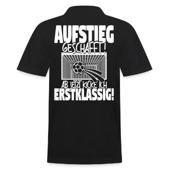 Einschulung Schulkind Fußball Schulanfang Geschenk - Männer Poloshirt - Schwarz - Hinten - Kai (181cm)