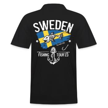 Sweden Fishing Tour 2023 - Schweden - Men's Polo Shirt - black - Back - Kai (181cm)