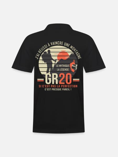 GR 20 randonnée corse gr 20 GR 20 - Polo Homme - noir