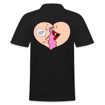Je t'aime - Polo Homme - noir - Dos - Kai (181cm)