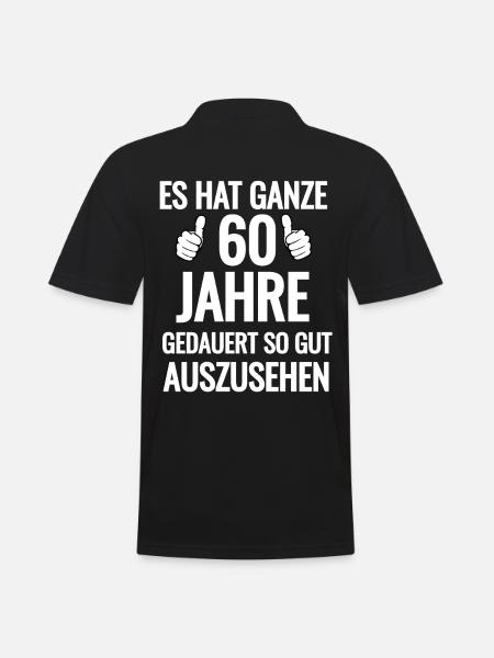 60th birthday 60 years - Men's Polo Shirt - black