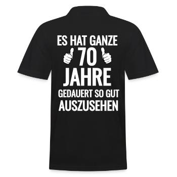 70e anniversaire 70 ans - Polo Homme - noir - Dos - Kai (181cm)