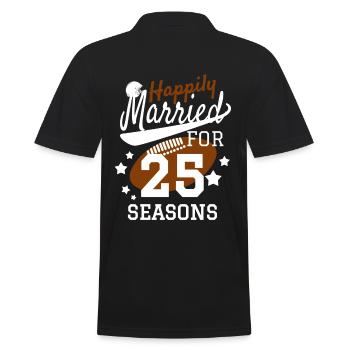 Silver wedding silver wedding football season - Men's Polo Shirt - black - Back - Kai (181cm)