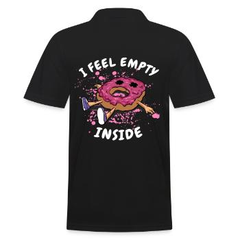 Donut. Ich fühle mich innerlich leer. Donuts - Männer Poloshirt - Schwarz - Hinten - Kai (181cm)