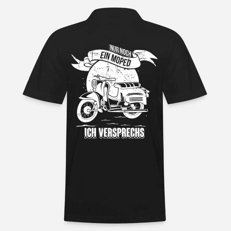 Ostalgie Schwalbe Simson Suhl Moped - mir reichts - Männer Poloshirt - Schwarz