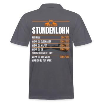 Fliesenleger Stundenlohn Fliesenleger Geschenk - Männer Poloshirt - Anthrazit - Hinten - Nico (186cm)