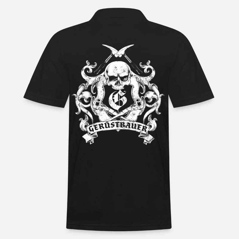 Gerüstbauer - Männer Poloshirt - Schwarz
