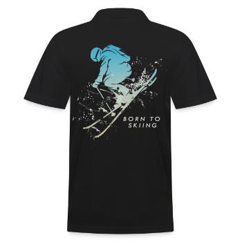 ski skiing born to skiing sports d hiver après ski - Polo Homme - noir - Dos - Kai (181cm)