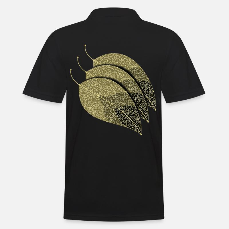 Leaves Decorative - Men's Polo Shirt - black