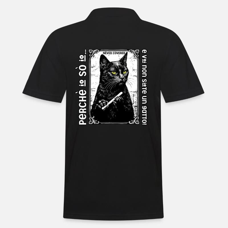 Je sais que moi et vous ne sommes pas un chat ! - Polo Homme - noir