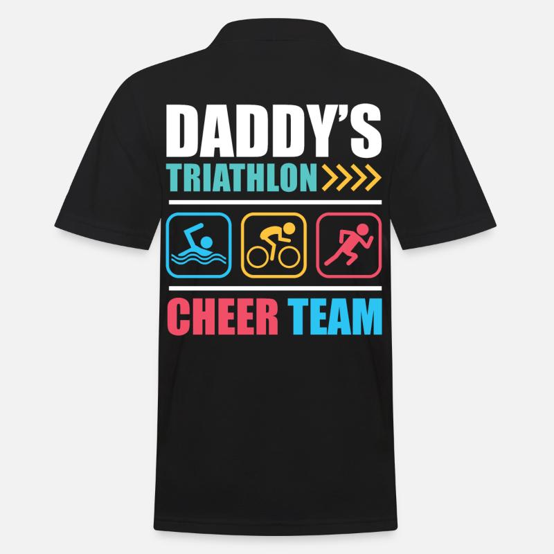 Triathlon Fan - Männer Poloshirt - Schwarz