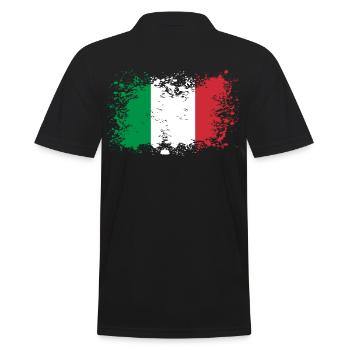 Drapeau italien idée cadeau cuisine italienne - Polo Homme - noir - Dos - Kai (181cm)