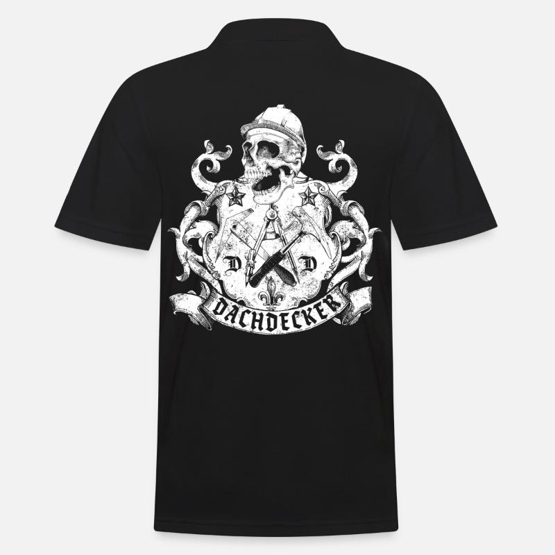 Dachdecker - Männer Poloshirt - Schwarz