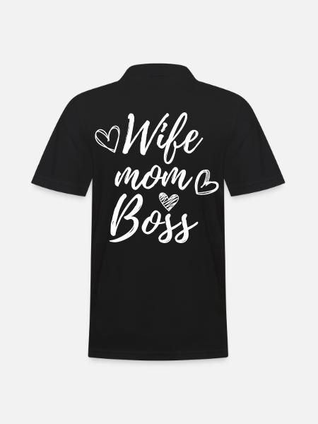 Ehefrau Mama Chef - Männer Poloshirt - Schwarz