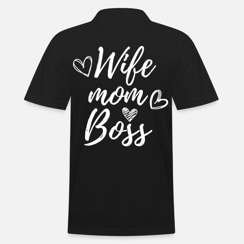 Ehefrau Mama Chef - Männer Poloshirt - Schwarz