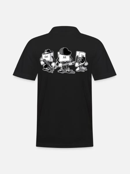 Computermafia - Männer Poloshirt - Schwarz