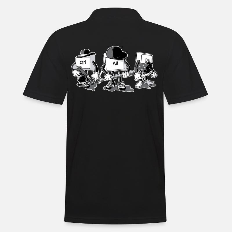 Computermafia - Männer Poloshirt - Schwarz
