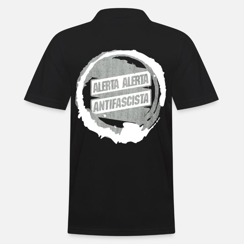 ALERTA ALERTA ANTIFASCISTA PROTEST - Männer Poloshirt - Schwarz