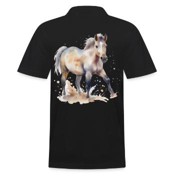Cheval Chevaux Cavalier Cavalier Poney Fille - Polo Homme - noir - Dos - Kai (181cm)