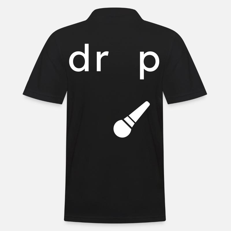 Drop the Microphone - Männer Poloshirt - Schwarz