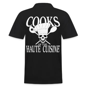 drôle, cuisiner, cuisiniers, tablier, chemise, barbecue - Polo Homme - noir - Dos - Kai (181cm)