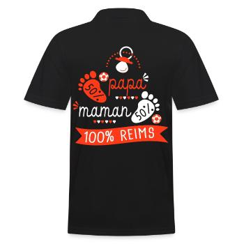 Naissance bébé supporter club Reims football - Polo Homme - noir - Dos - Kai (181cm)