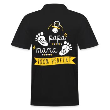 Baby Geburt Schwangerschaft Schwangerschaft Perfekt - Männer Poloshirt - Schwarz - Hinten - Kai (181cm)