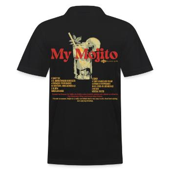My Mojito Rezept. Das perfekte Sommergeschenk - Männer Poloshirt - Schwarz - Hinten - Kai (181cm)