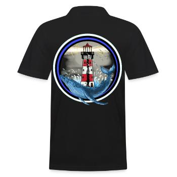 Mammifères marins Poissons Baleine Phare Mer Côte Ahoy - Polo Homme - noir - Dos - Kai (181cm)