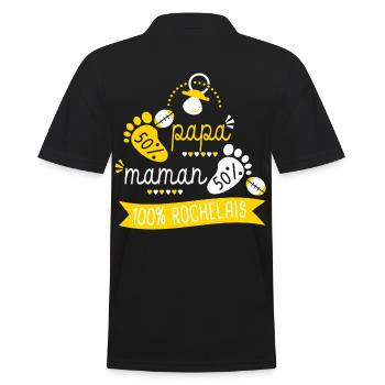 Rugby bébé supporter Rugby La Rochelle Rochelais - Polo Homme - noir - Dos - Kai (181cm)